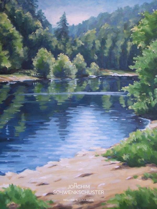 Ungeheuersee Sommer, 2014-1, Leinwand, 60x50