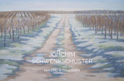 Weg durch Weinberge im Winter, 2020-7, Leinwand, 40x60
